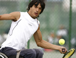 Imagen de Francesc Tur, jugador de tenis en silla de ruedas